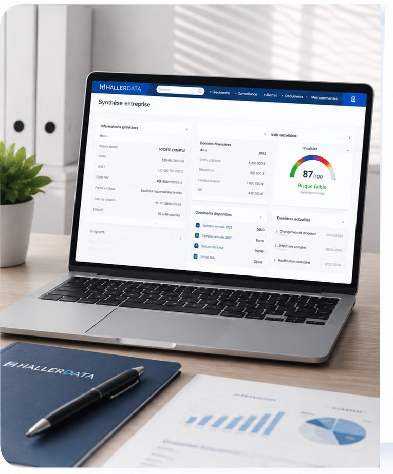 HALLERDATA, base de données financières et juridiques des entreprises